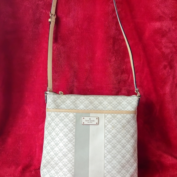 Kate Spade Gray and Cream Crossbody Bag - Picture 2 of 12